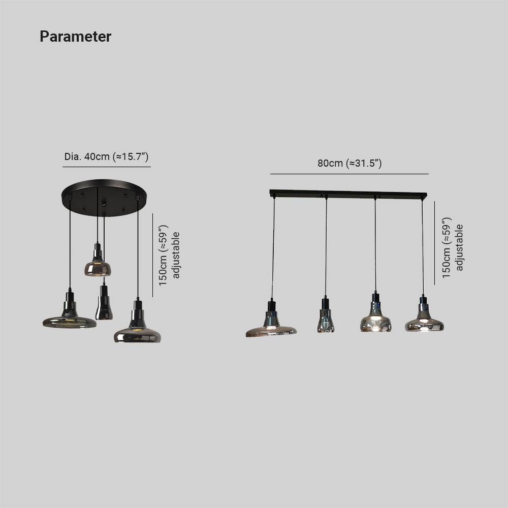 Valentina Moderne Suspension Verre Salle d'Étude/Salle À Manger - Neutralighting