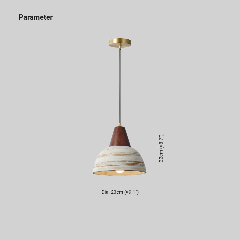 Muto Nordique LED Suspension Métal/Céramique/Bois Chambre À Coucher - Neutralighting
