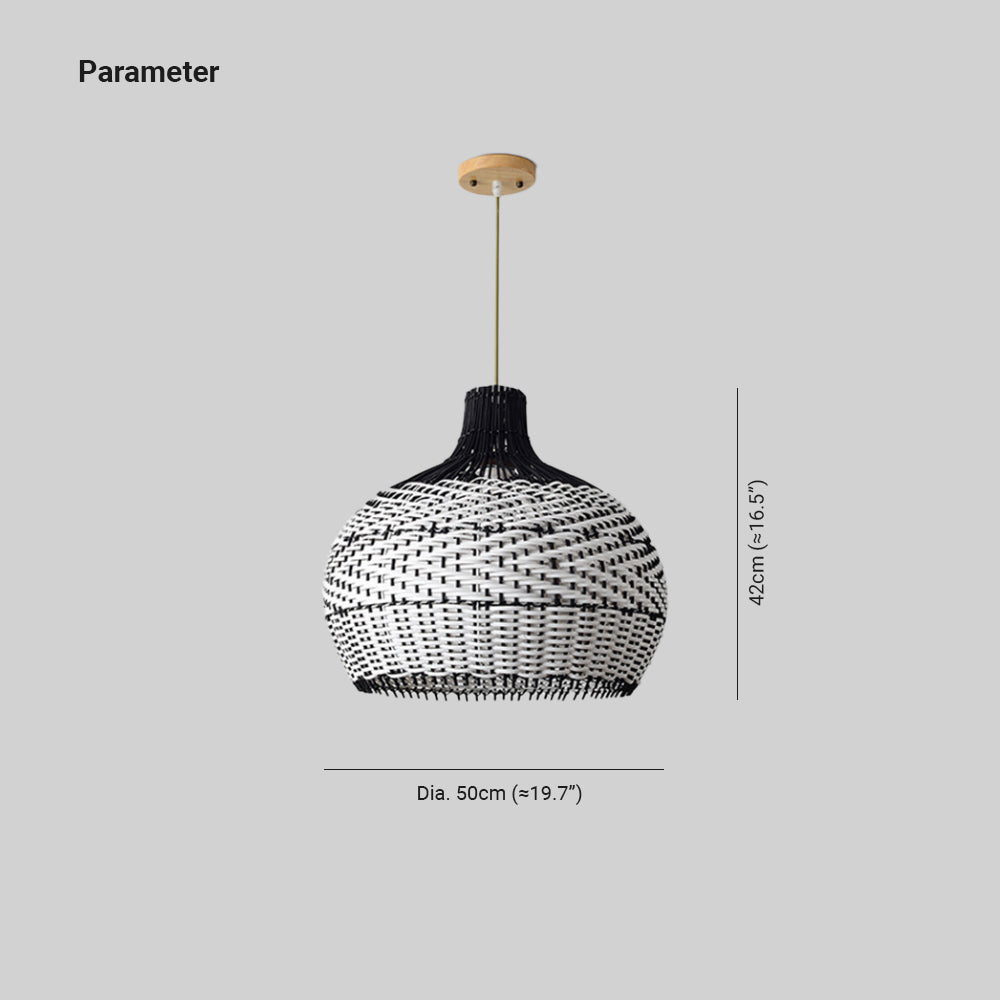 Ritta Moderne LED Suspension Rotin Salon/Chambre À Coucher - Neutralighting