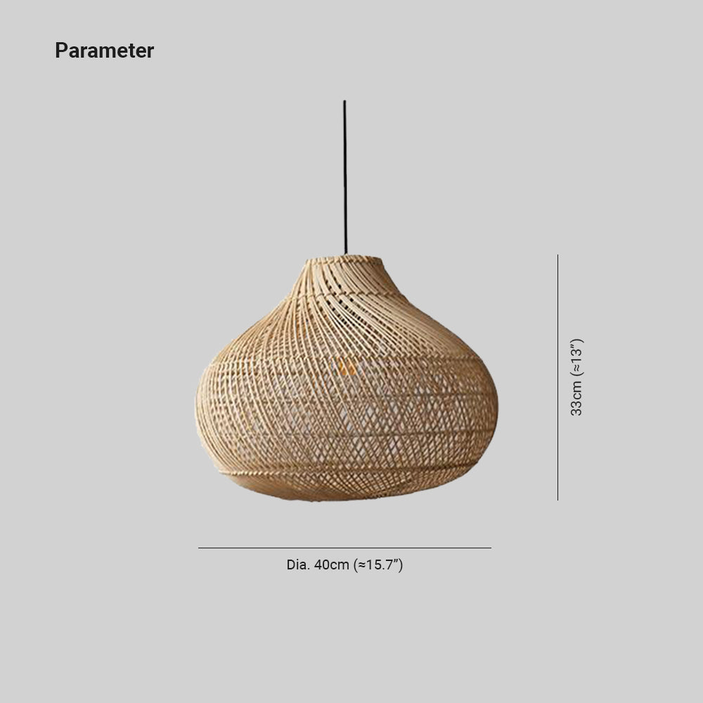 Ritta Design Artisanal LED Suspension Rotin Salon/Chambre À Coucher - Neutralighting