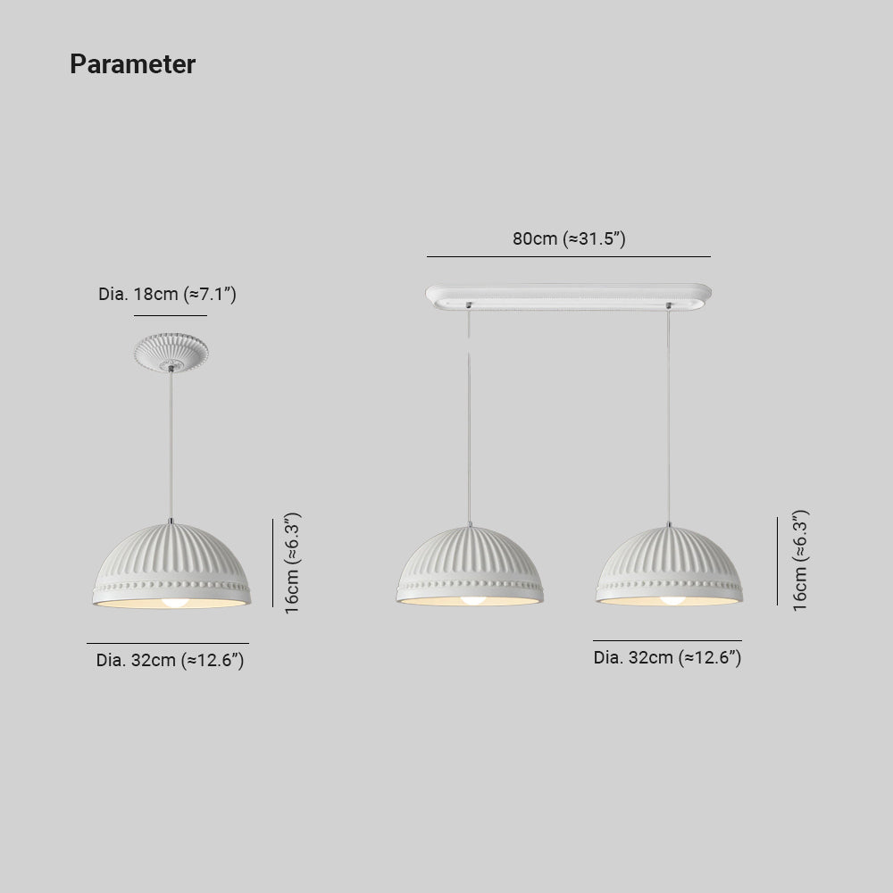 Aria Moderne LED Métal Résine Suspension Salle d'étude/Salon - Neutralighting