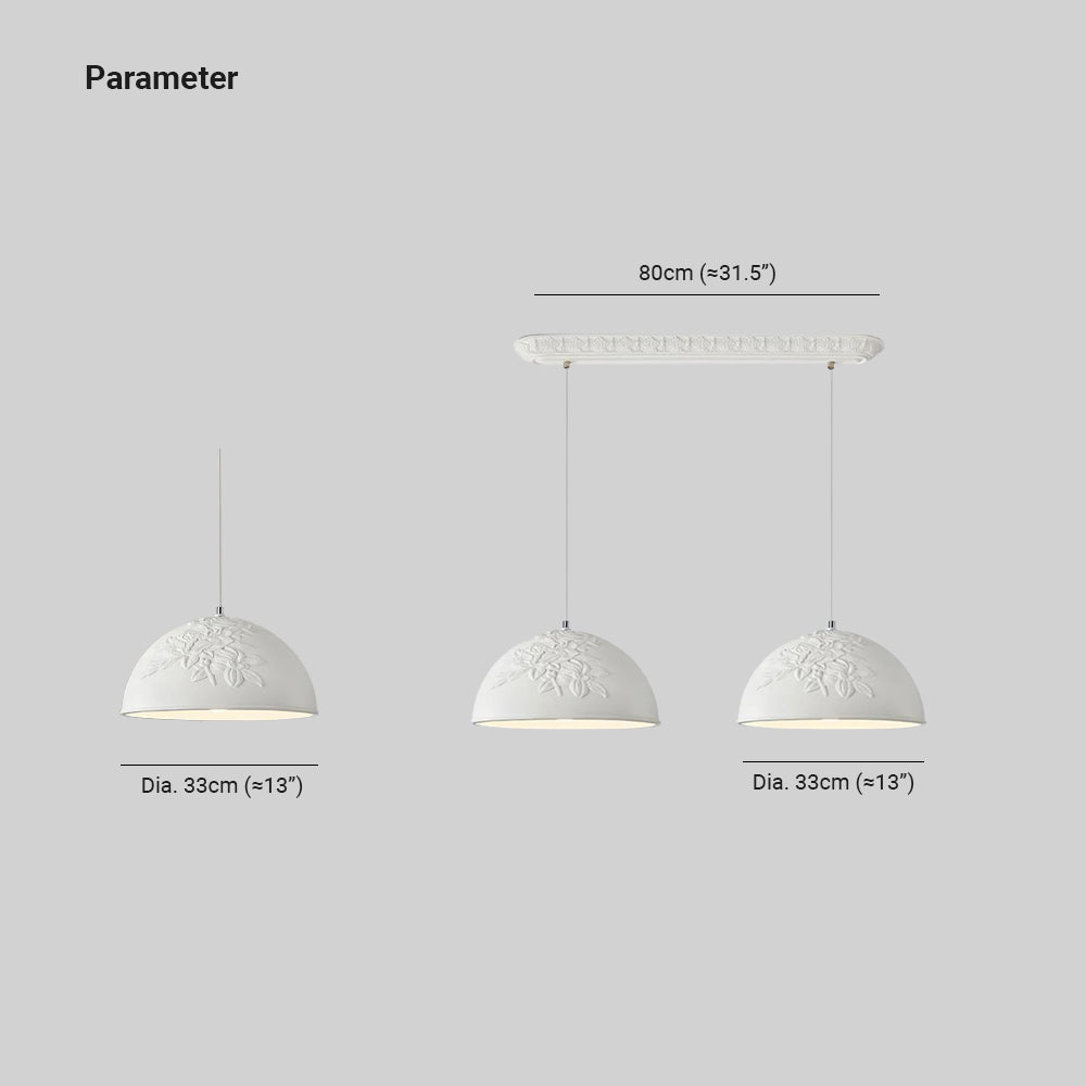 Aria Français LED Métal Résine Suspension Chambre à Coucher - Neutralighting