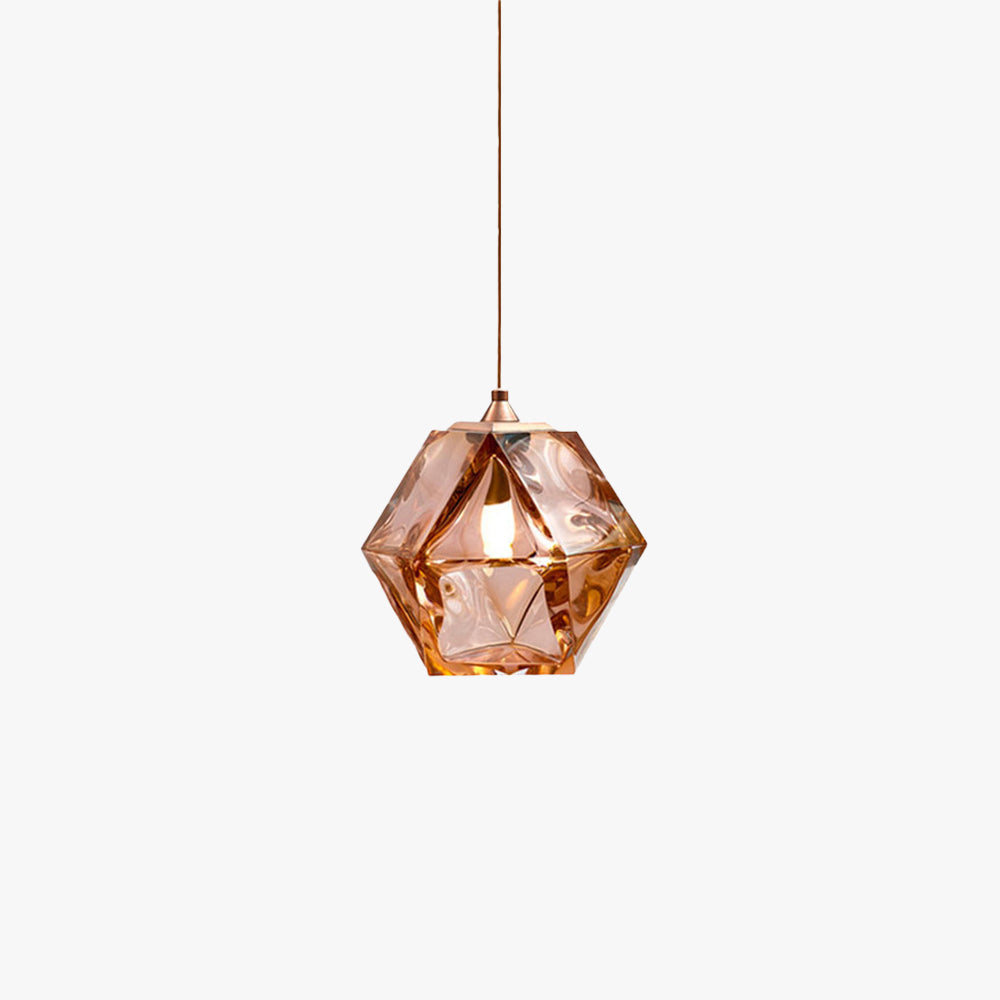 Valentina Polyèdre LED Suspension Métal Verre Cuisine Chambre à Coucher - Neutralighting