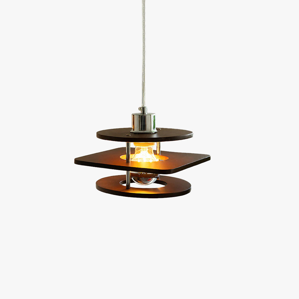 Valentina Vintage LED Suspension Métal Noyer Salle à Manger - Neutralighting