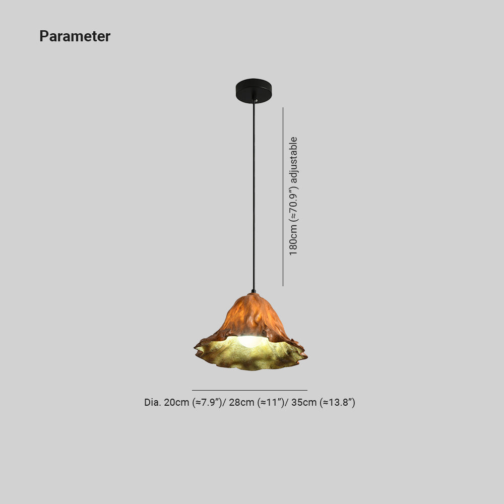 Ritta Art Feuille de Lotus LED Suspension Résine Salle à manger - Neutralighting