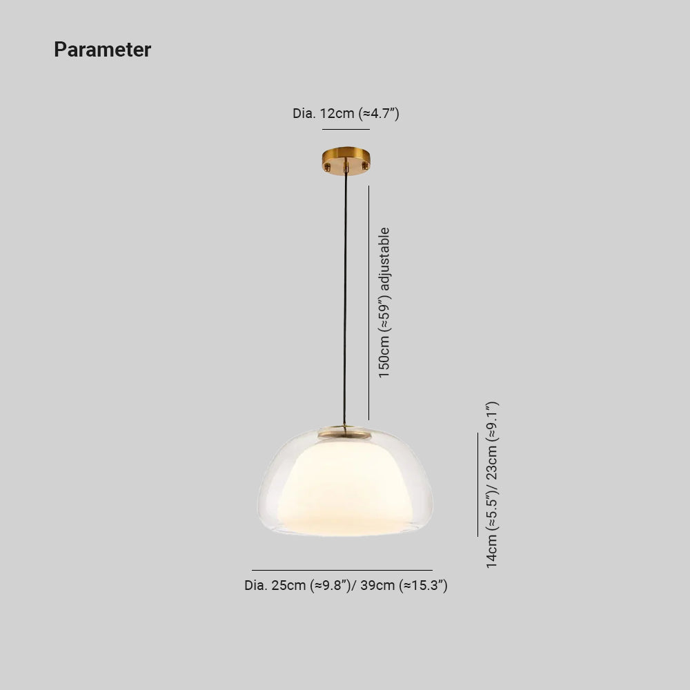 Valentina Moderne LED Suspension Verre Métal Salon - Neutralighting