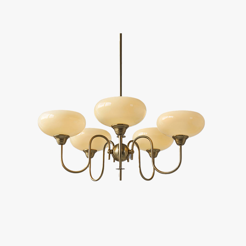 Arisha Vintage LED Métal Verre Lustre Salon