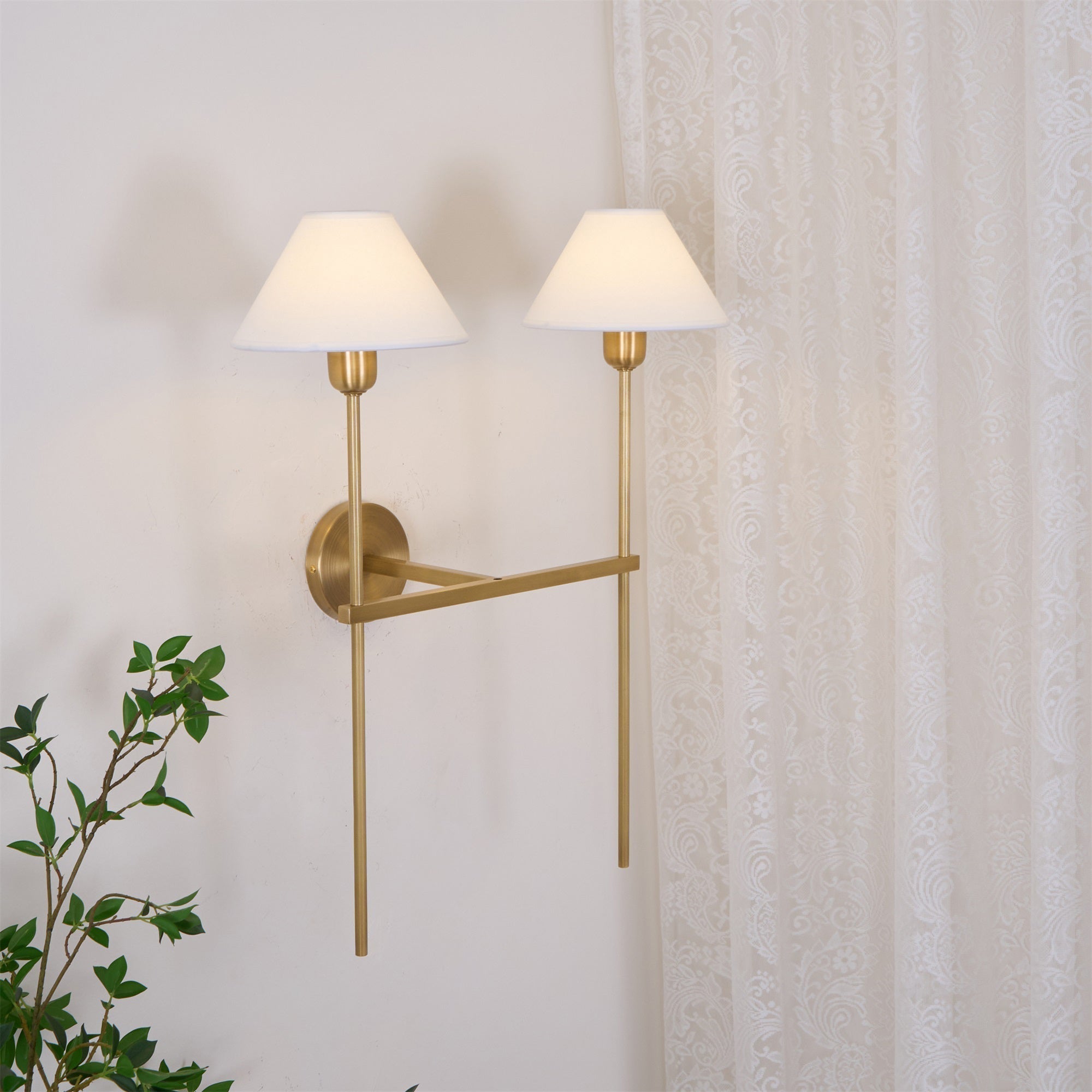Zosilara Applique Murale Tissu Laiton Industriel Vintage - Neutralighting