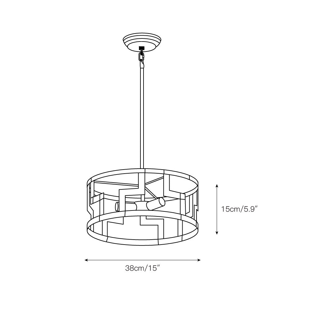 Syraeeth Suspension Métal Doré Créativité Individuelle - Neutralighting