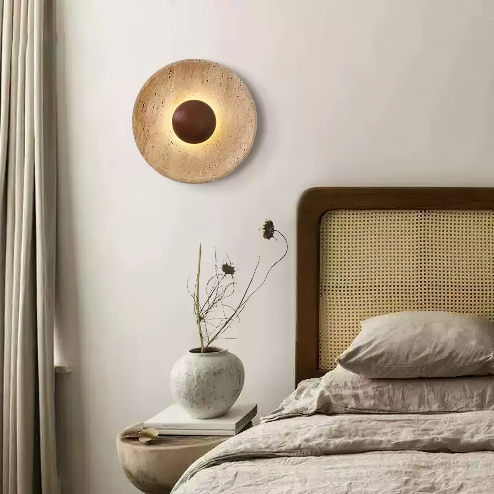 Aveny Applique Murale Sun en Travertin