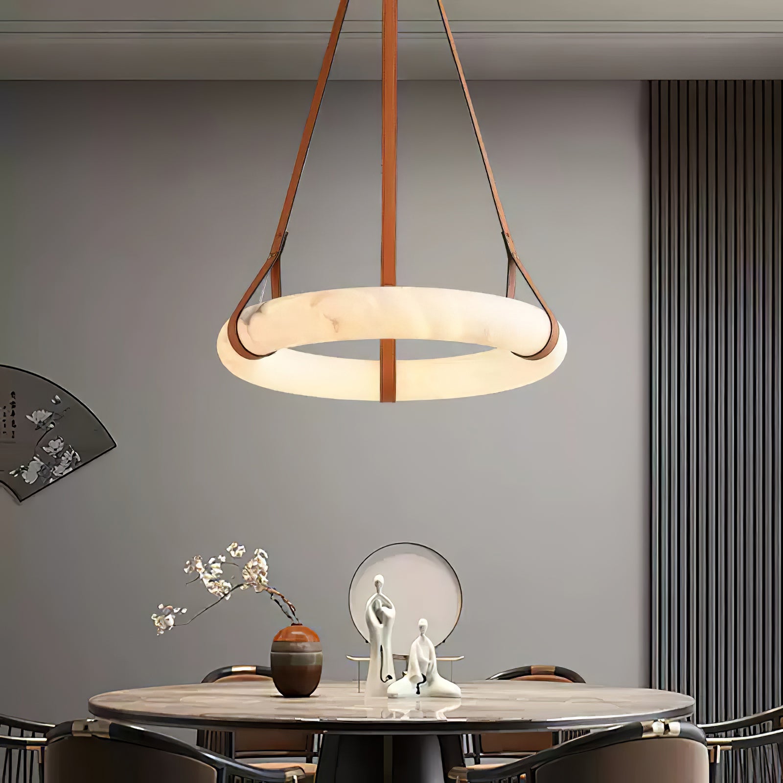 Erzorila Circular Alabaster Pendant Light - Letslighting