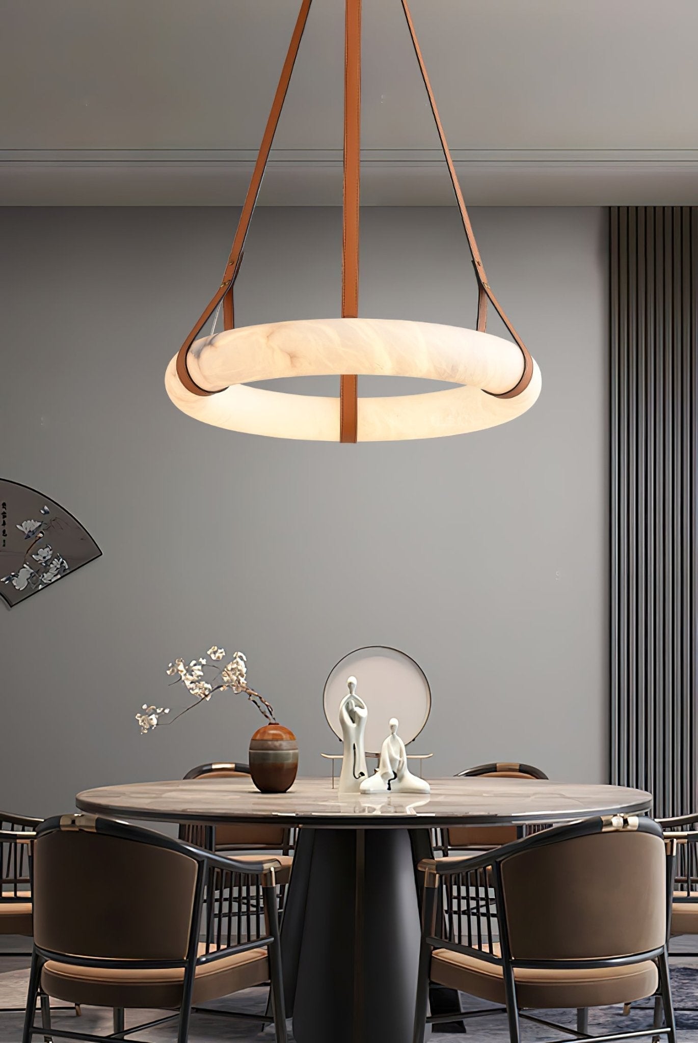 Erzorila Circular Alabaster Pendant Light - Letslighting