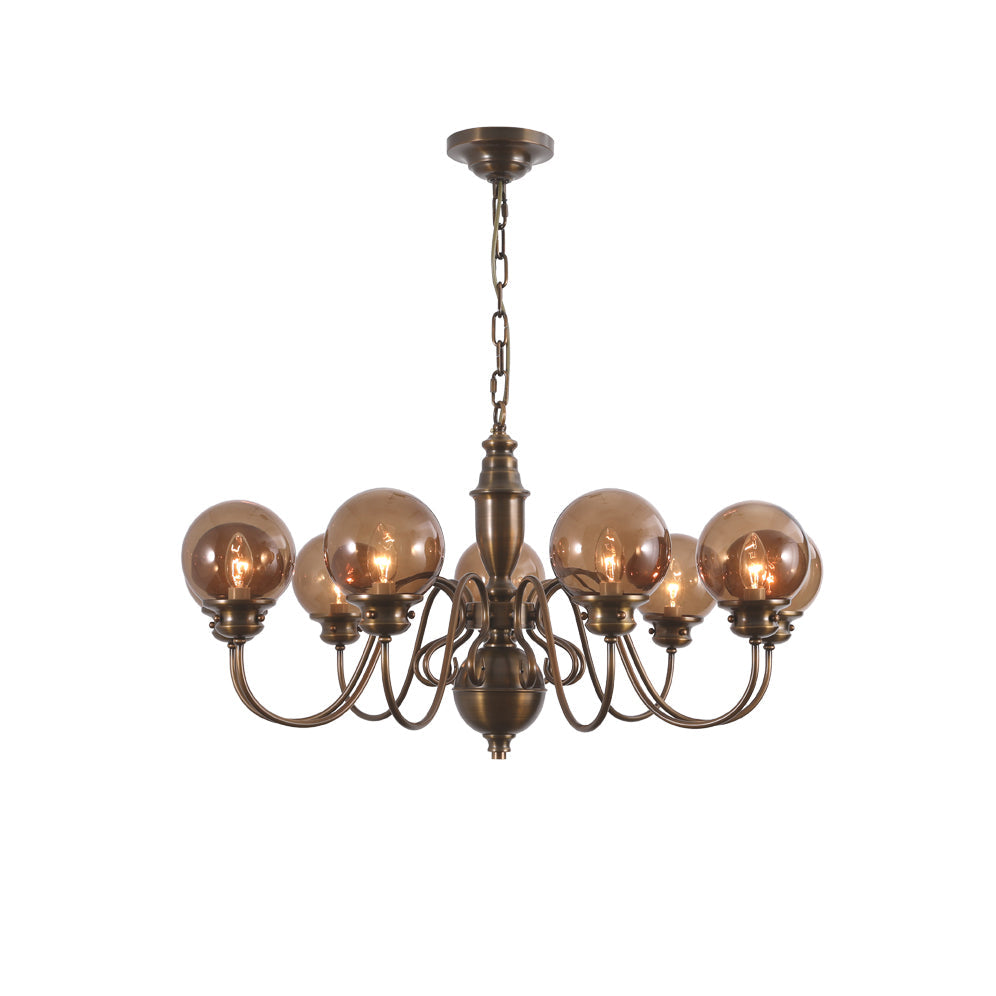 Ciphaen Chandelier Laiton Verre Luxe Postmoderne - Neutralighting