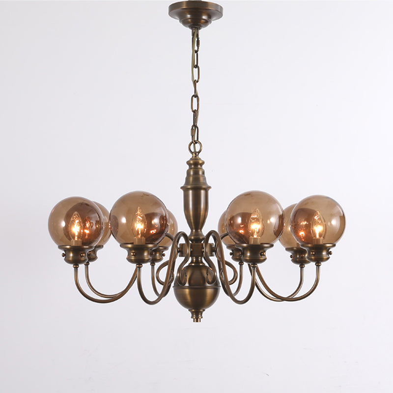 Ciphaen Chandelier Laiton Verre Luxe Postmoderne - Neutralighting
