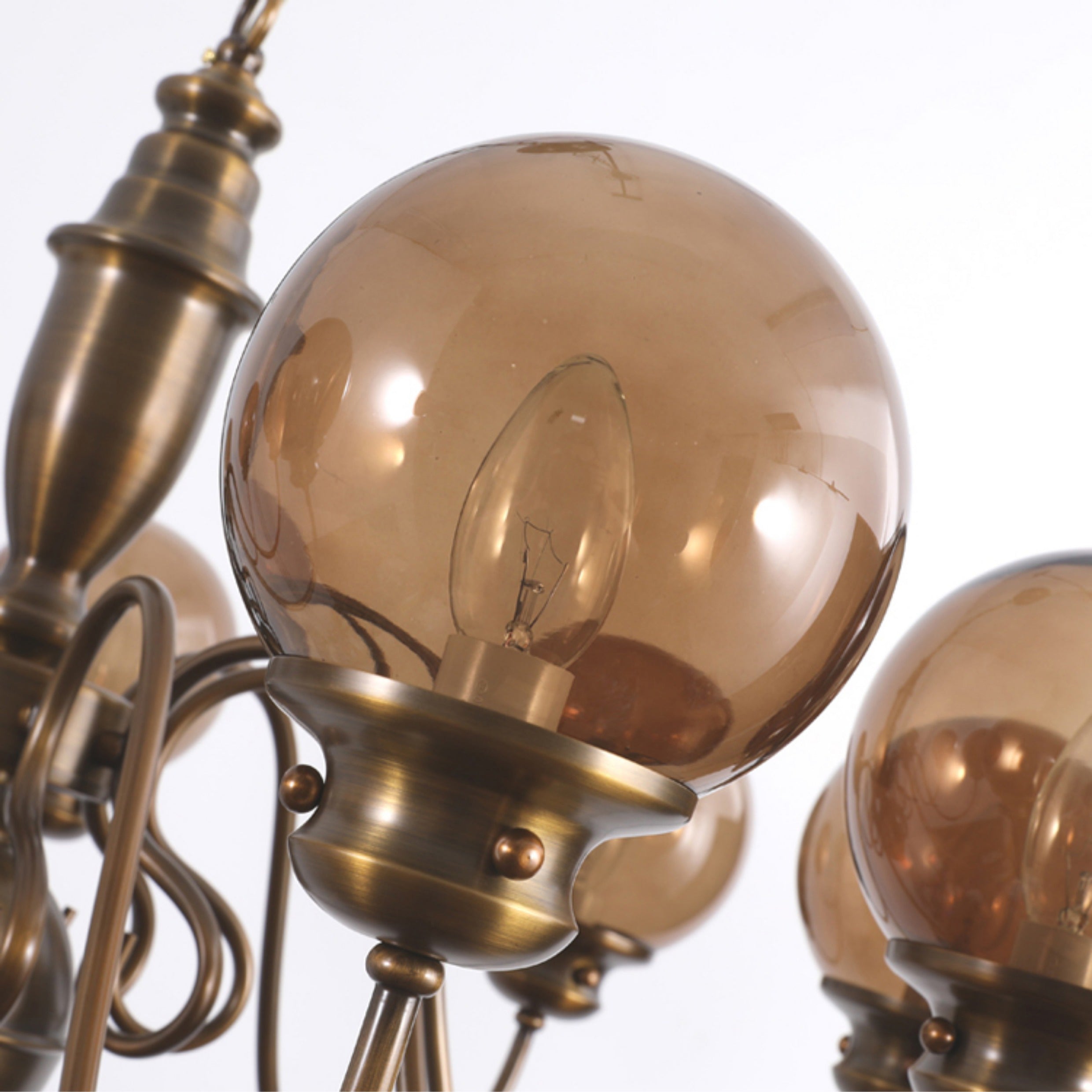 Ciphaen Chandelier Laiton Verre Luxe Postmoderne - Neutralighting