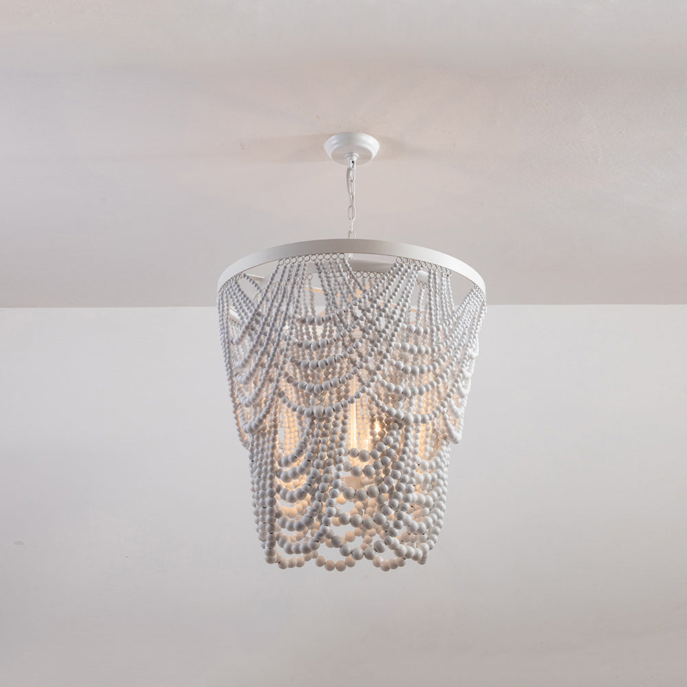Ordore Postmodern Luxury Wooden Metal Chandelier - Lamp Copper
