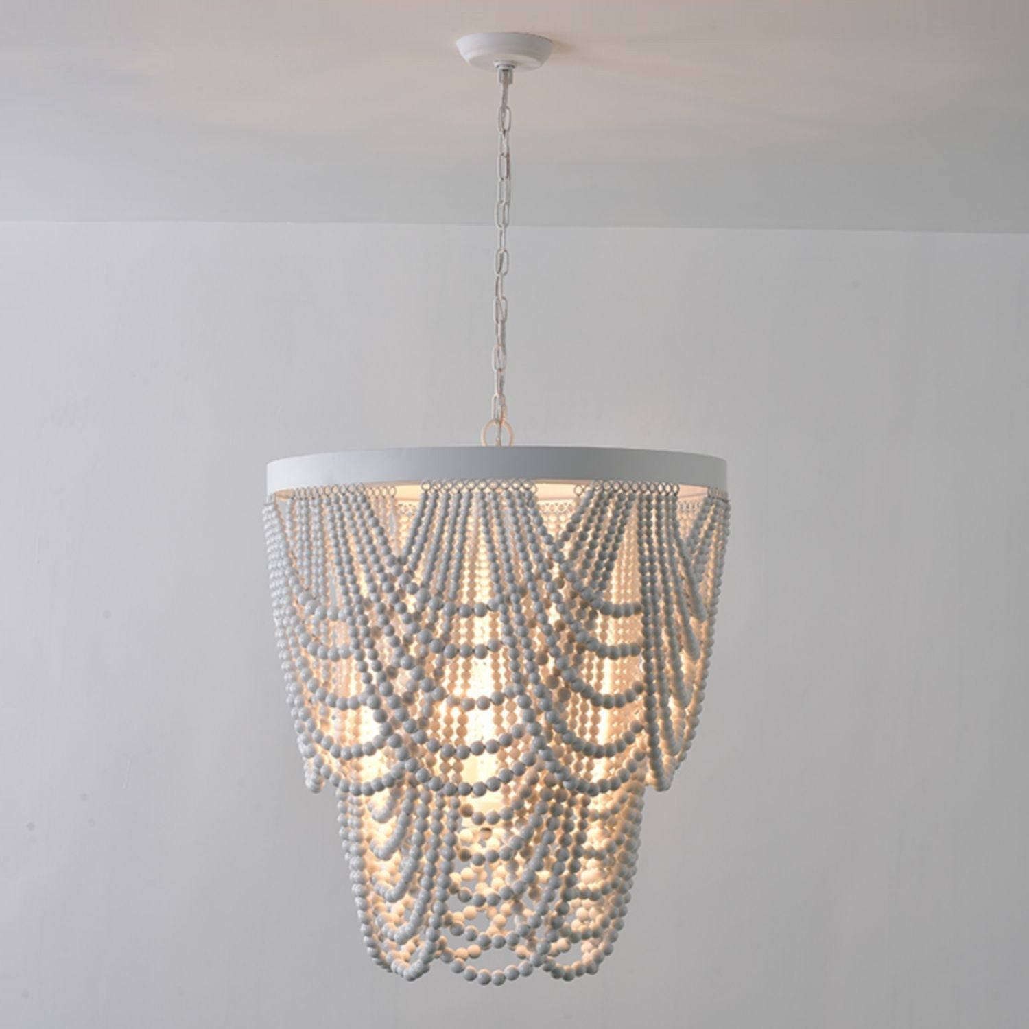 Ordore Postmodern Luxury Wooden Metal Chandelier - Lamp Copper