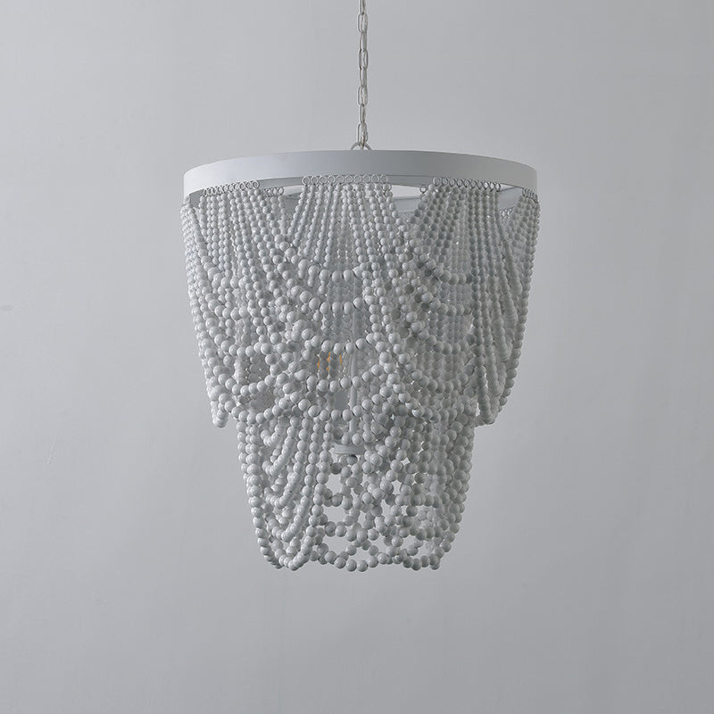 Ordore Postmodern Luxury Wooden Metal Chandelier - Lamp Copper