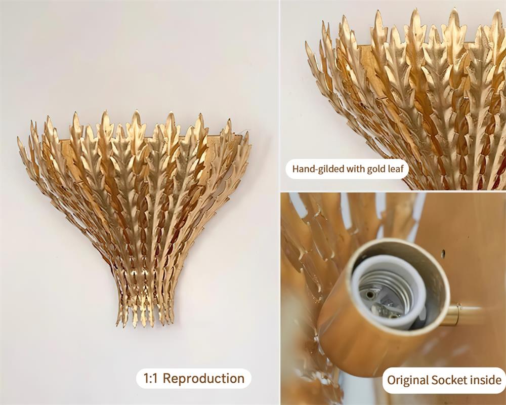 Wall Light Handmade Leaf Motif Body Elegant Sconce - Letslighting
