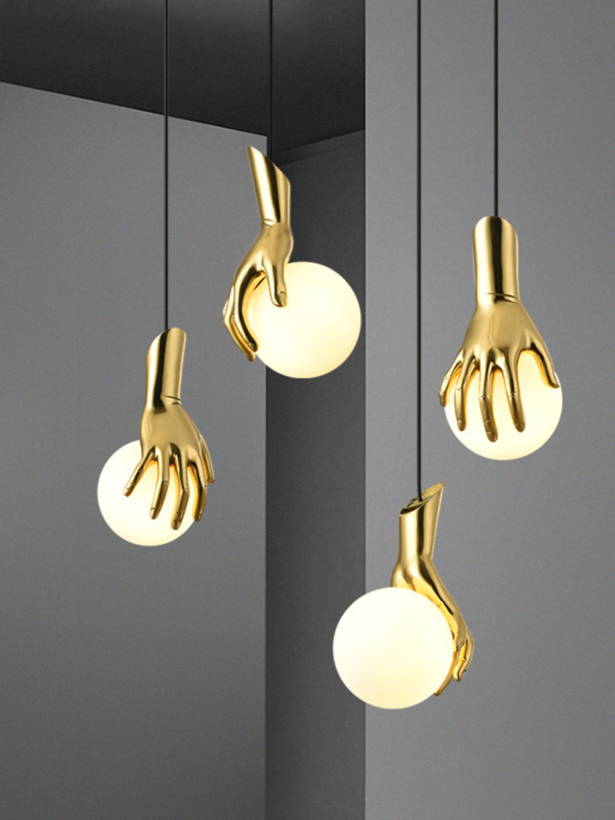 Avnorira Suspension Globe Verre Laiton Main - Neutralighting