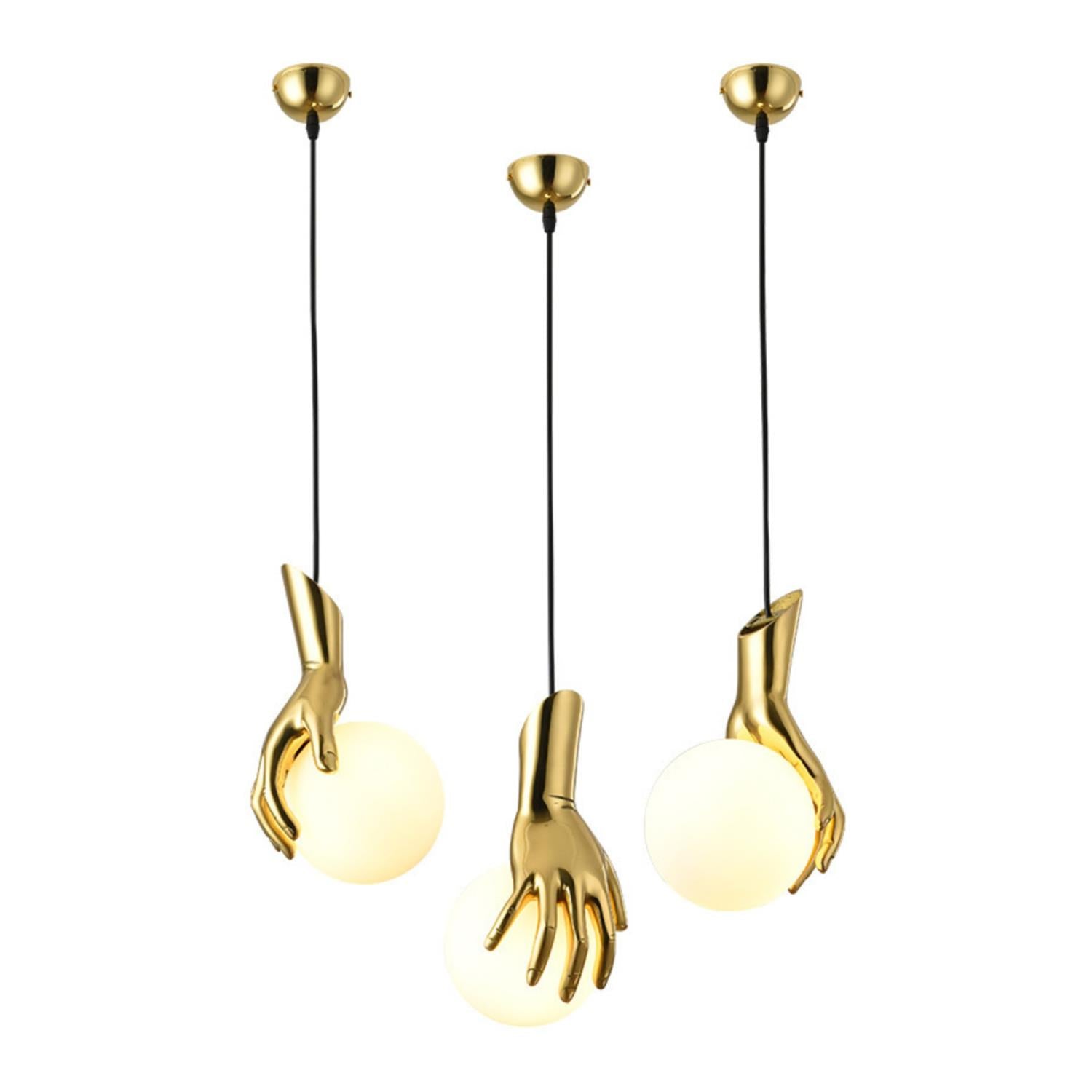 Avnorira Suspension Globe Verre Laiton Main - Neutralighting