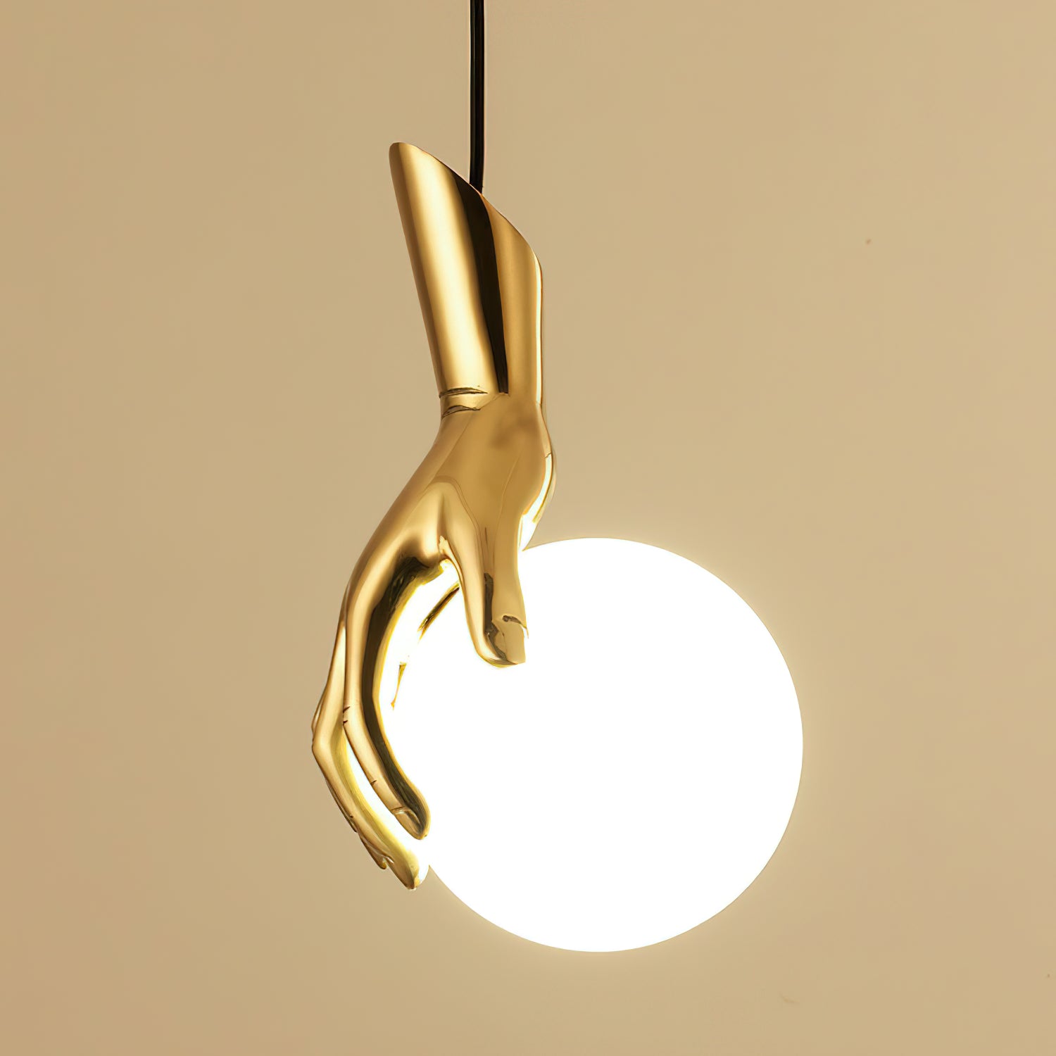 Avnorira Suspension Globe Verre Laiton Main - Neutralighting