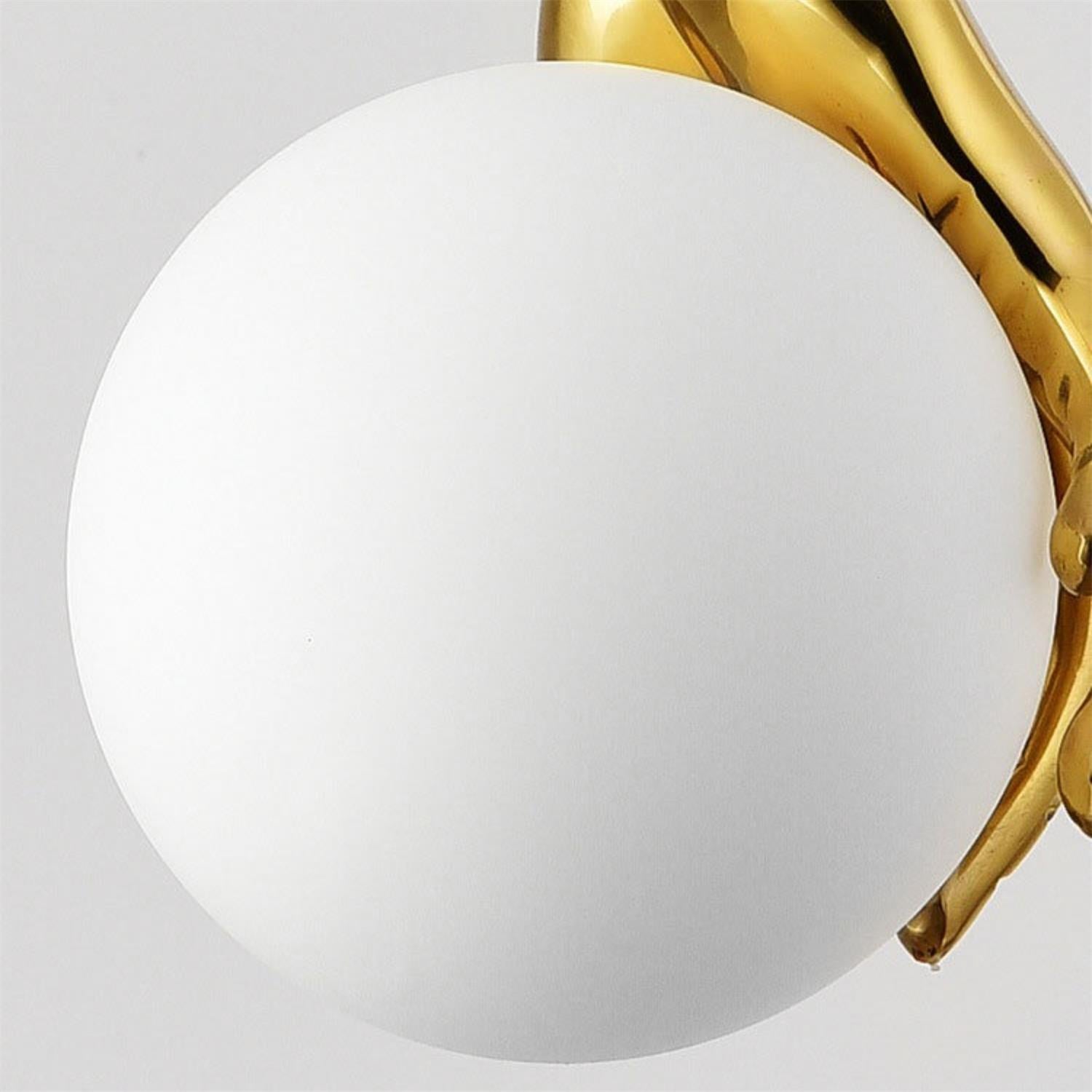 Avnorira Suspension Globe Verre Laiton Main - Neutralighting