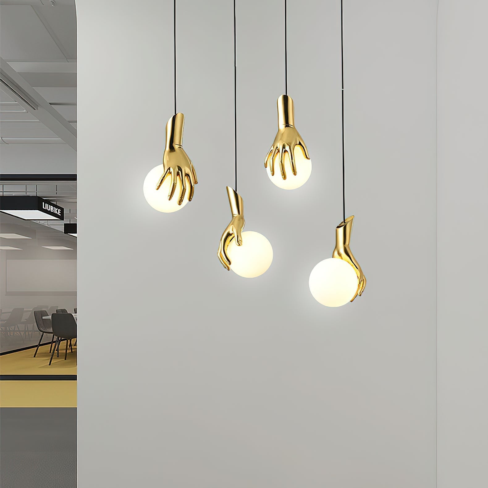 Avnorira Suspension Globe Verre Laiton Main - Neutralighting