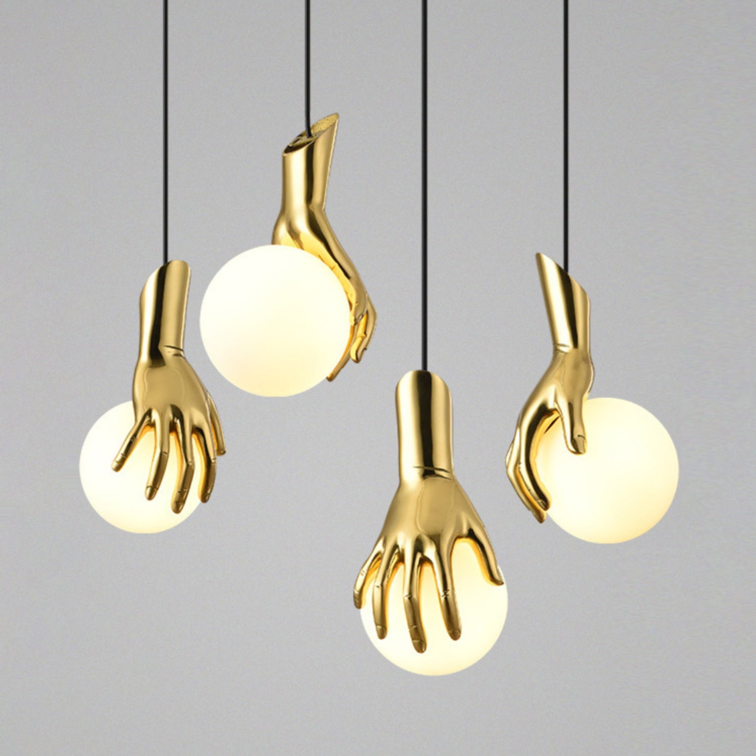 Avnorira Suspension Globe Verre Laiton Main - Neutralighting