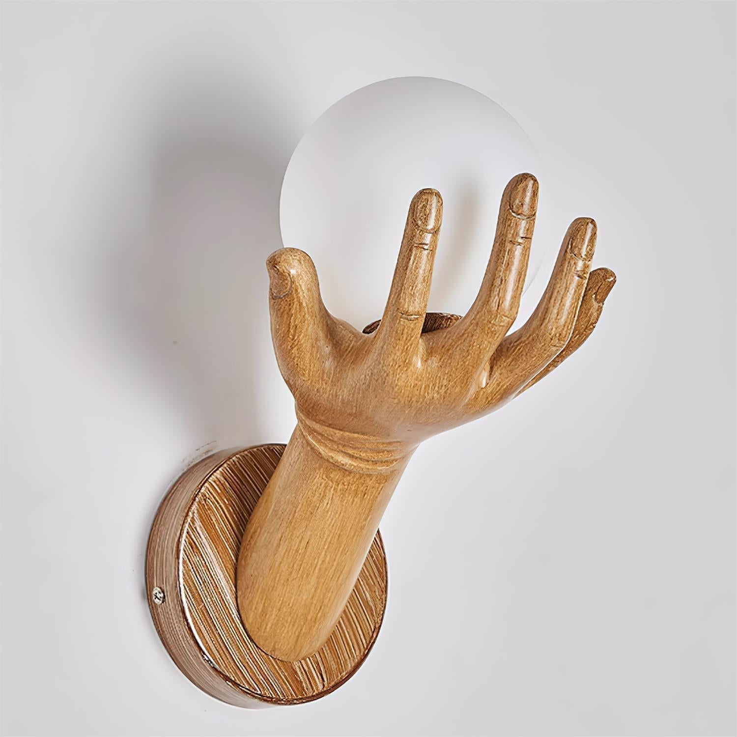 Aura Applique Murale Forme Main Bois - Neutralighting