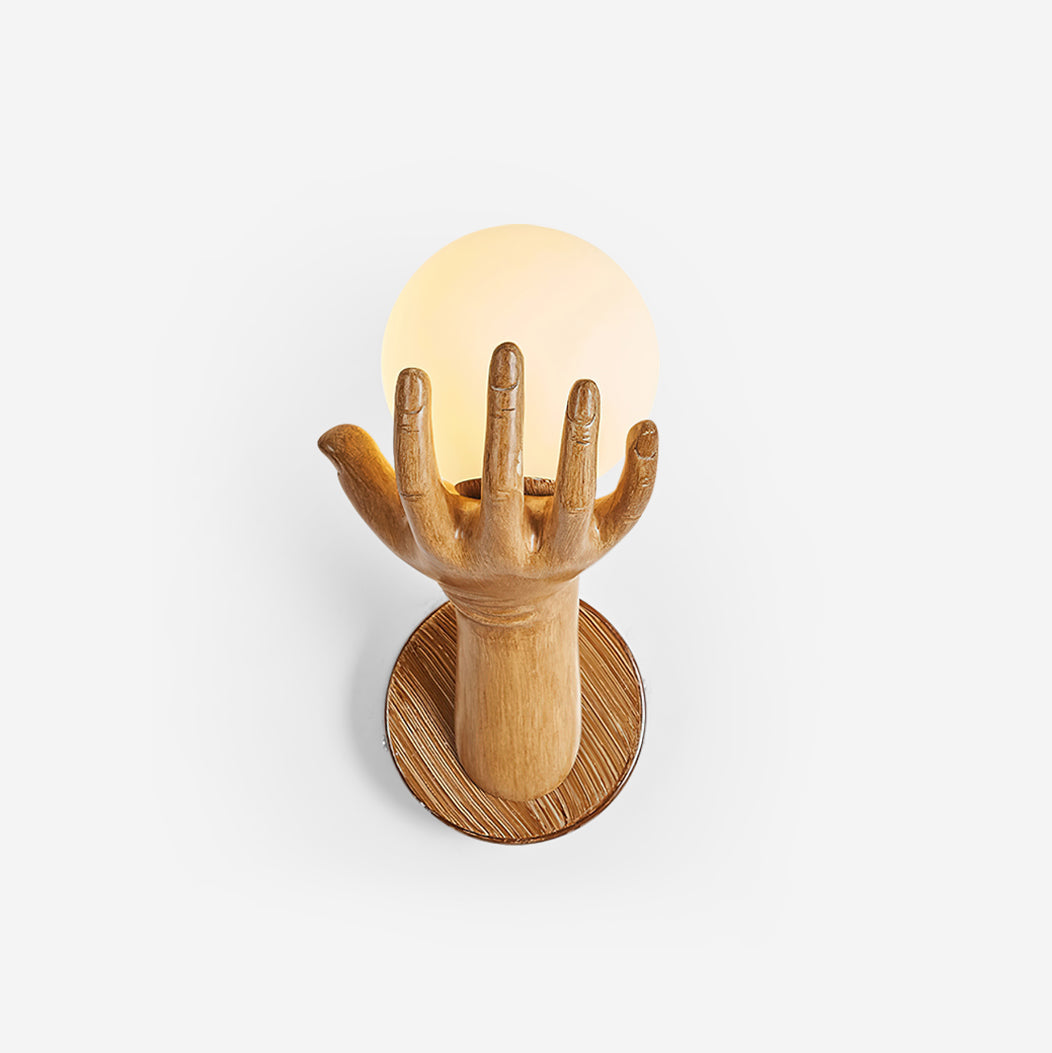 Aura Applique Murale Forme Main Bois - Neutralighting