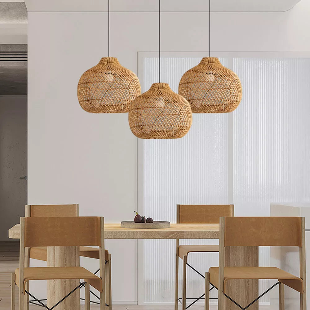 Ritta Design Artisanal LED Suspension Rotin Salon/Chambre À Coucher - Neutralighting