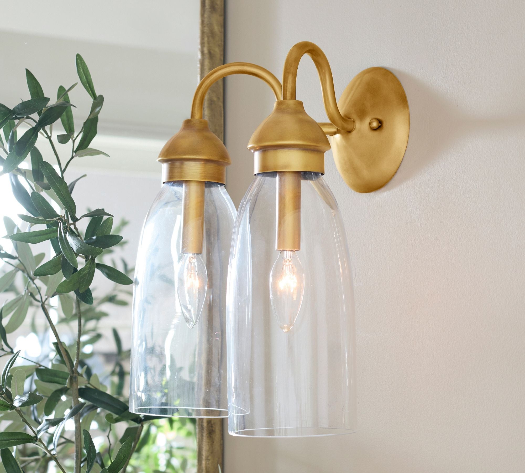 Nydoreth Applique Murale Cuivre Verre Moderne - Neutralighting