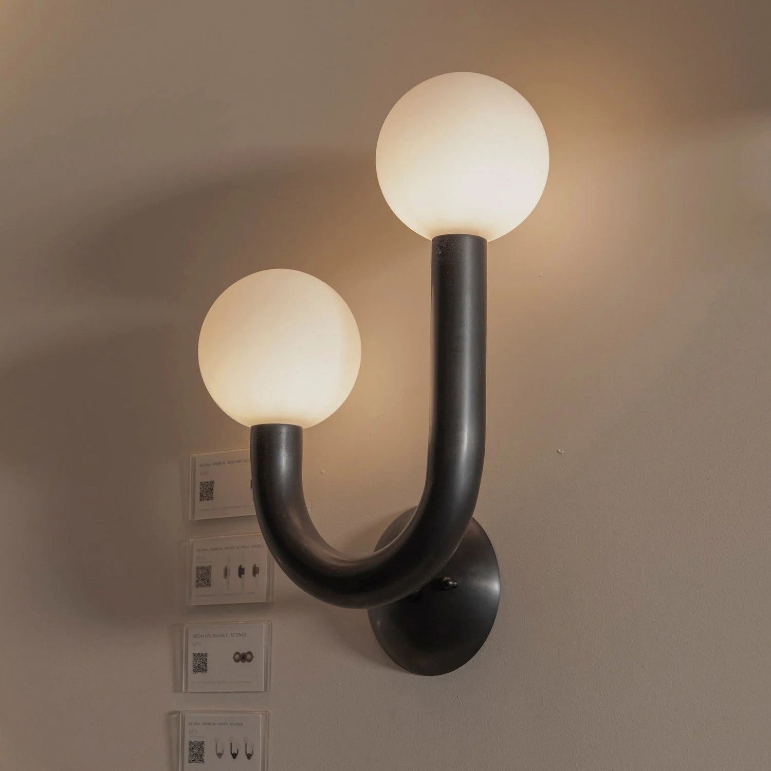 Zoshaos Applique Murale Laiton Verre Moderne Joyeuse - Neutralighting