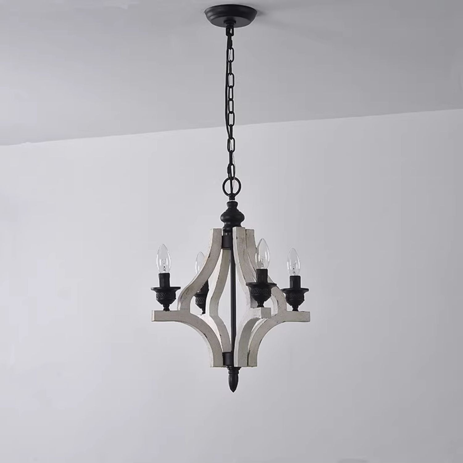 Ephaos Vintage Industrial Wooden Metal Chandelier - Lamp Copper