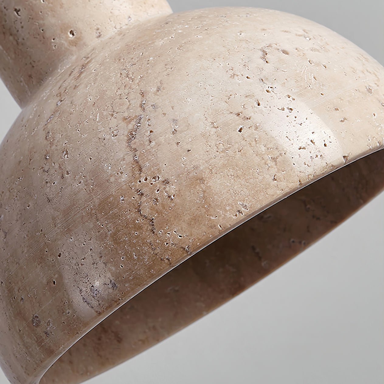 Vaelior Suspension en Travertin Abat-jour Dôme - Neutralighting