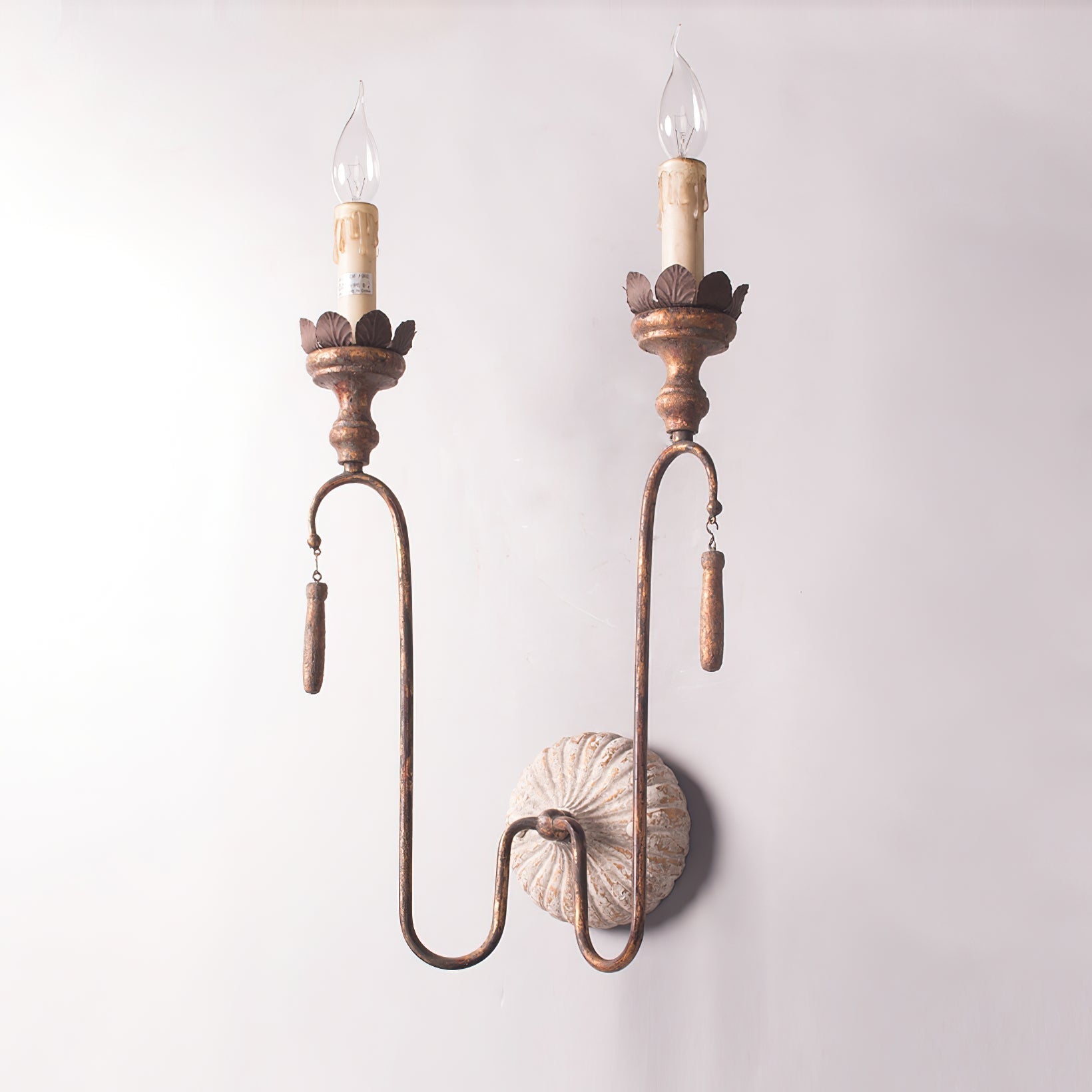 Avelaris Vintage Industrial Wooden Metal Wall Lamp - Lamp Copper