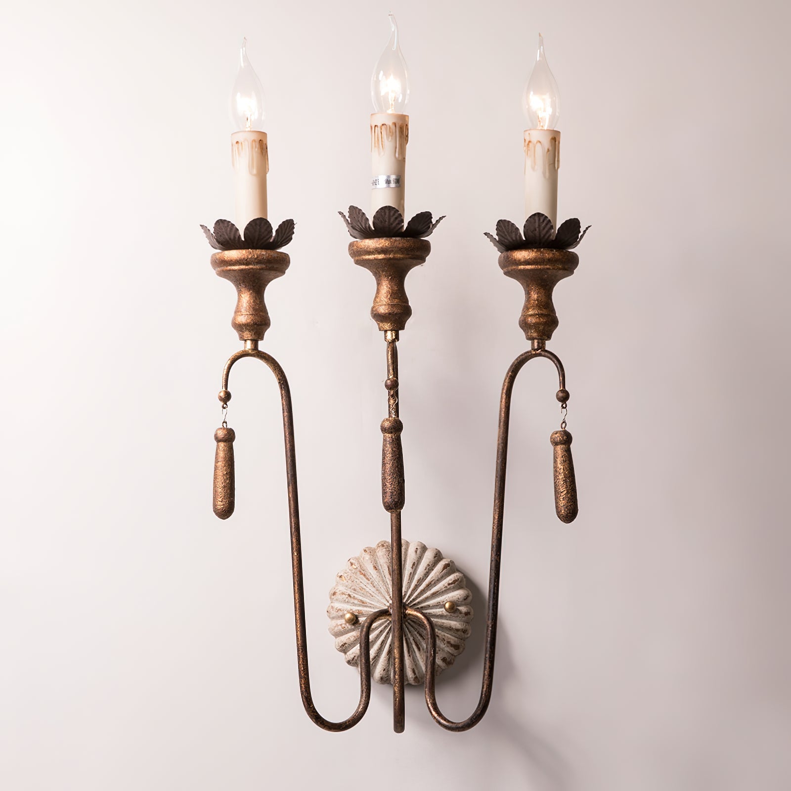Avelaris Vintage Industrial Wooden Metal Wall Lamp - Lamp Copper