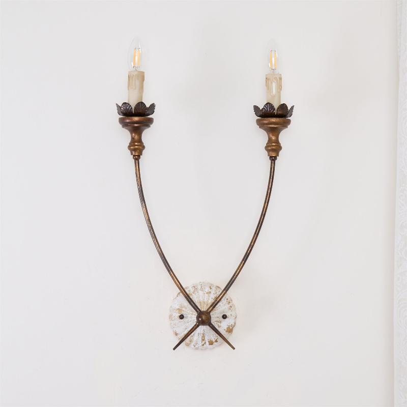 Catalos Vintage Industrial Wooden Metal Wall Lamp - Lamp Copper