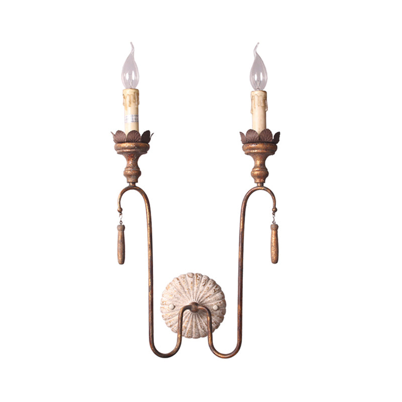 Avelaris Vintage Industrial Wooden Metal Wall Lamp - Lamp Copper