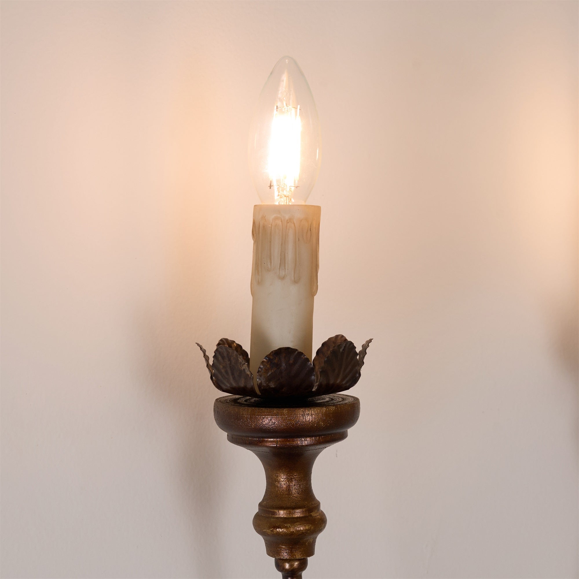 Avelaris Vintage Industrial Wooden Metal Wall Lamp - Lamp Copper
