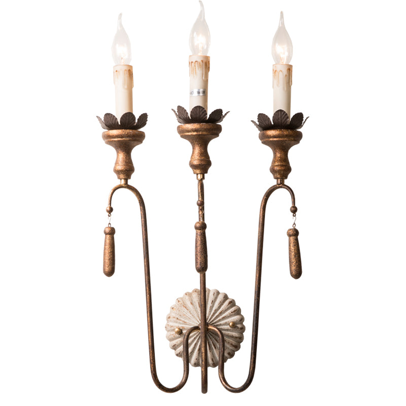 Avelaris Vintage Industrial Wooden Metal Wall Lamp - Lamp Copper