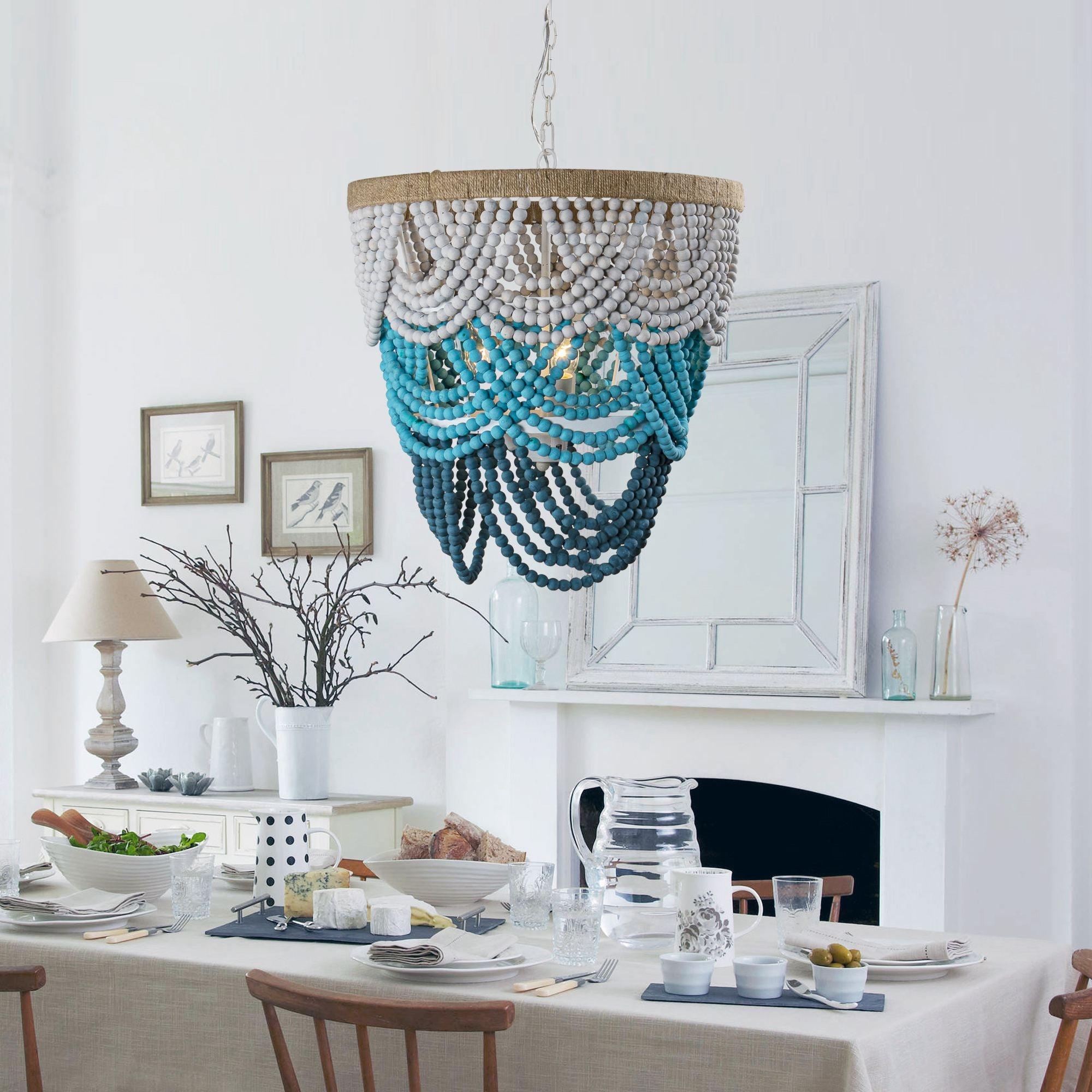 Alshaila Postmodern Luxury Wooden Metal Chandelier - Lamp Copper