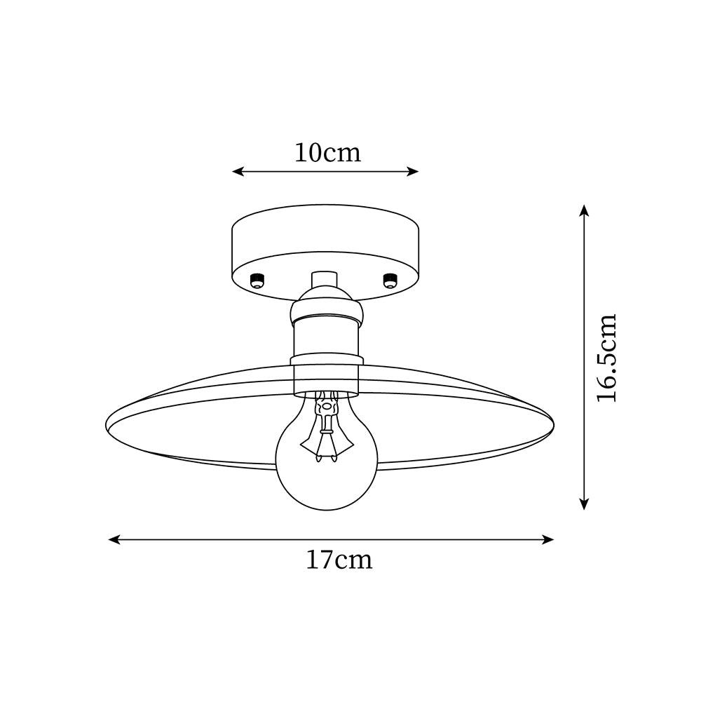 Lampe de Plafond Abat-jour en Verre Ambre Tourbillonné Laiton Industriel Vintage - Neutralighting