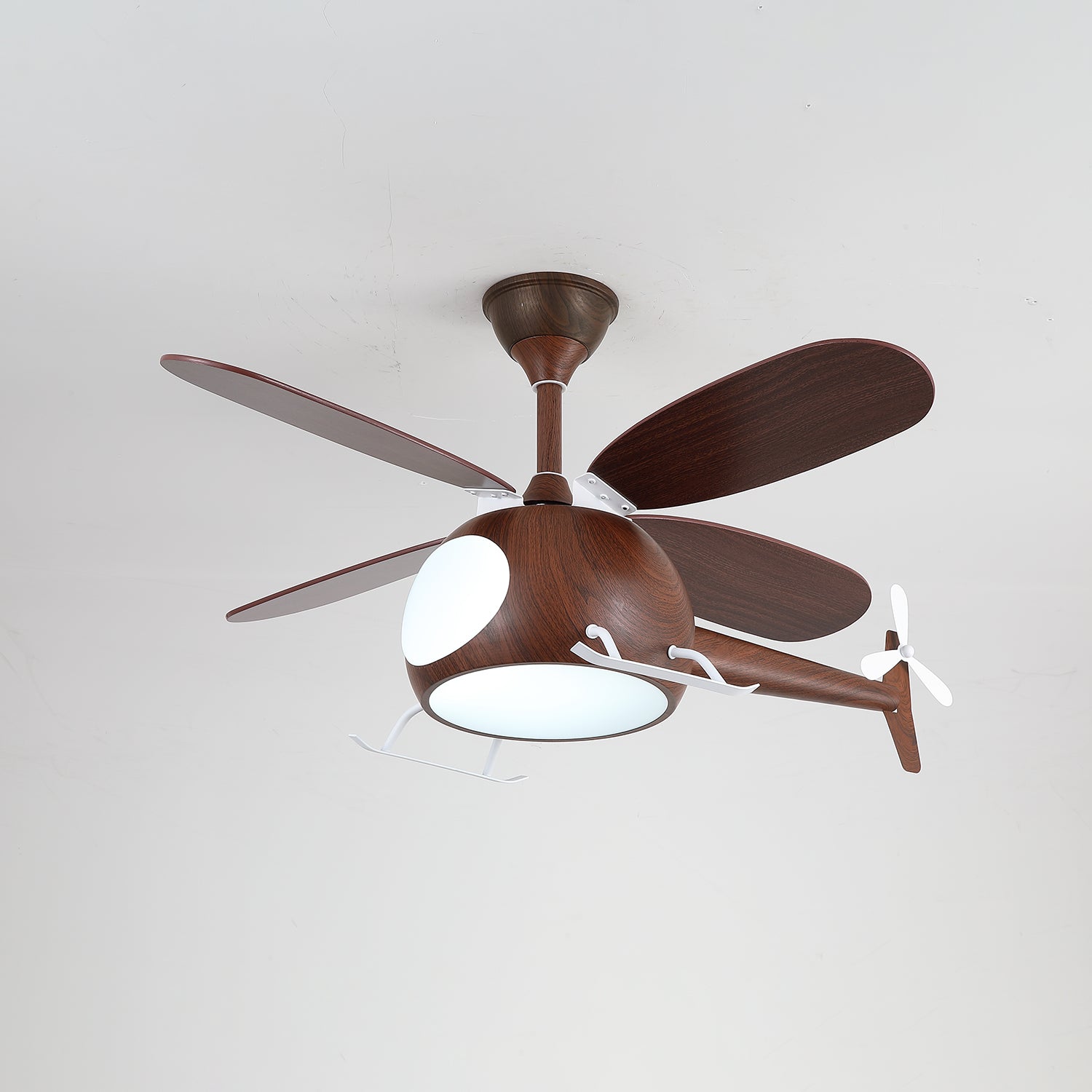 Ventilateur de plafond et luminaire Aviara Bois Moderne pour chambre d'enfant, schéma des connexions électriques