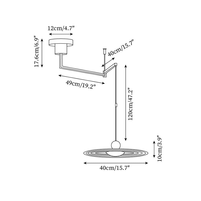 Helios Balançoire Suspension Réglable Sculptural Minimaliste - Neutralighting