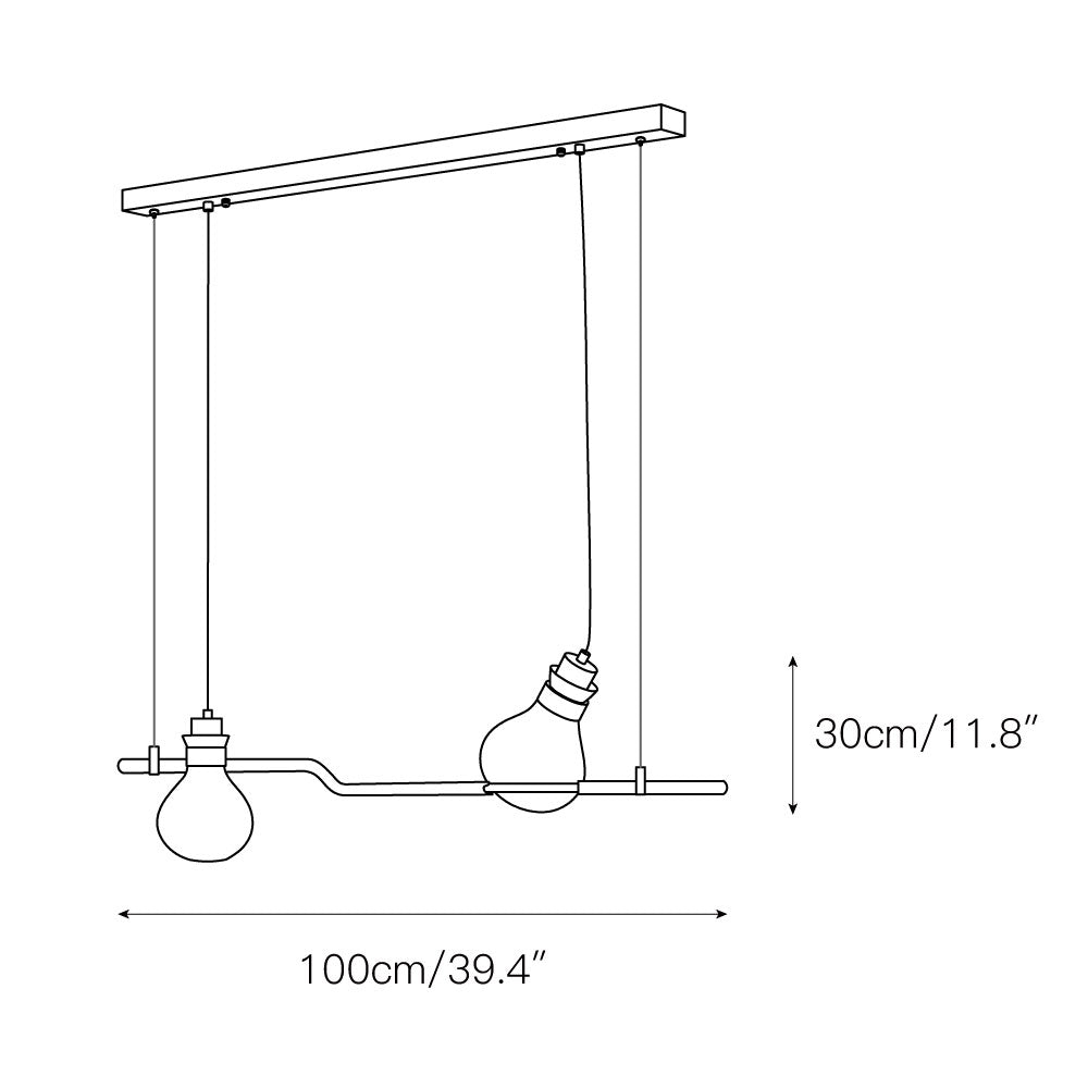 Votheor Suspension Moderne Unique Corde Verre - Neutralighting