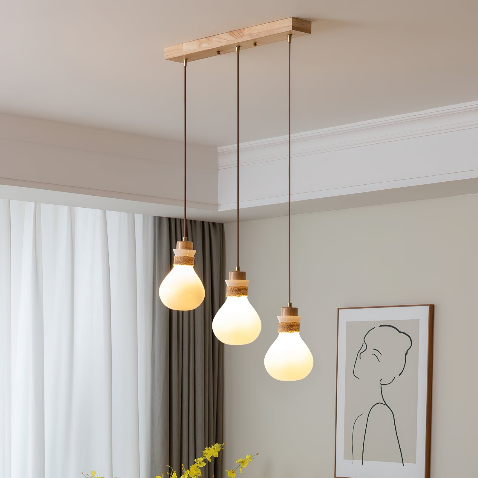 Votheor Suspension Moderne Unique Corde Verre - Neutralighting