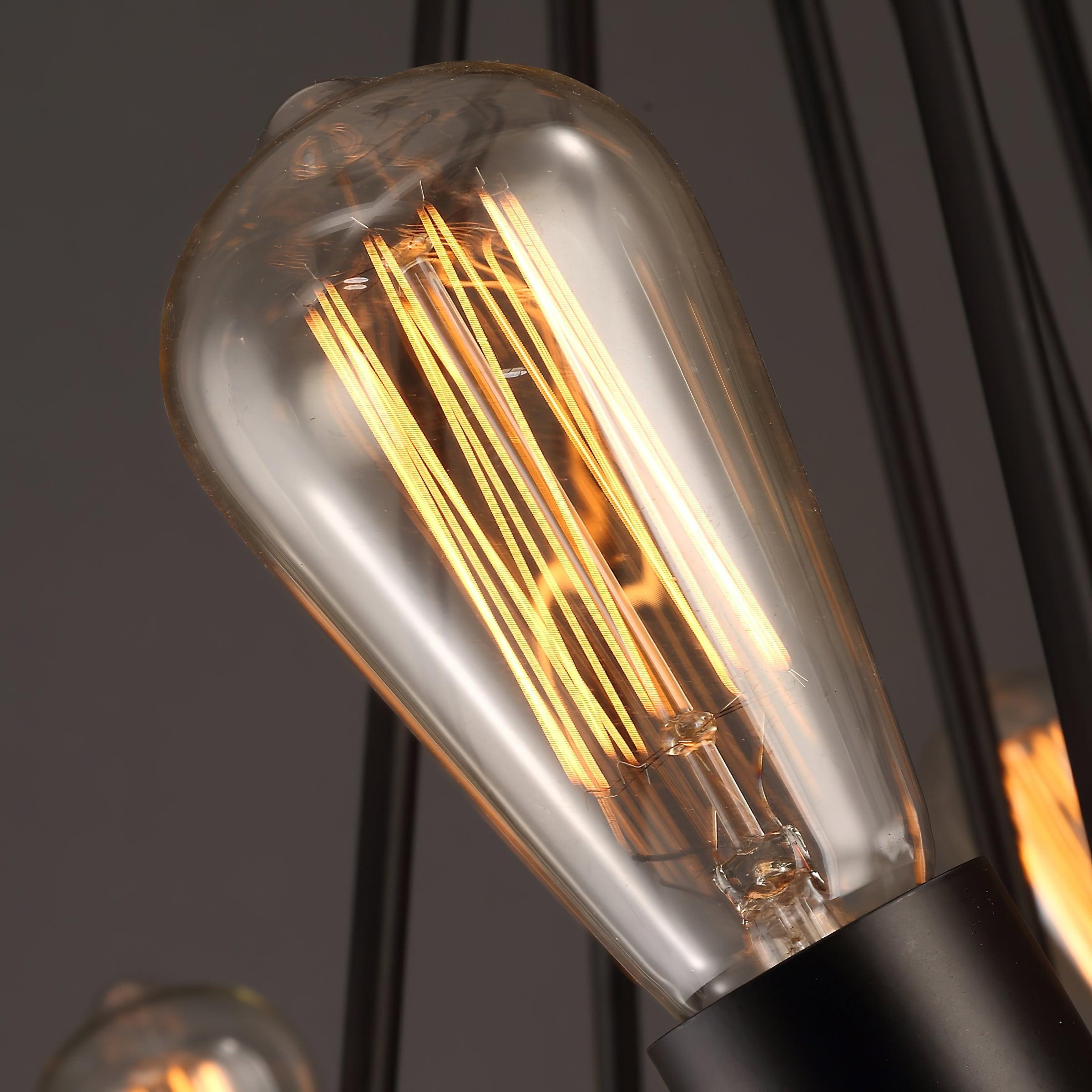 Lustra Chandelier Hemp Rope Industrial Round - Neutralighting