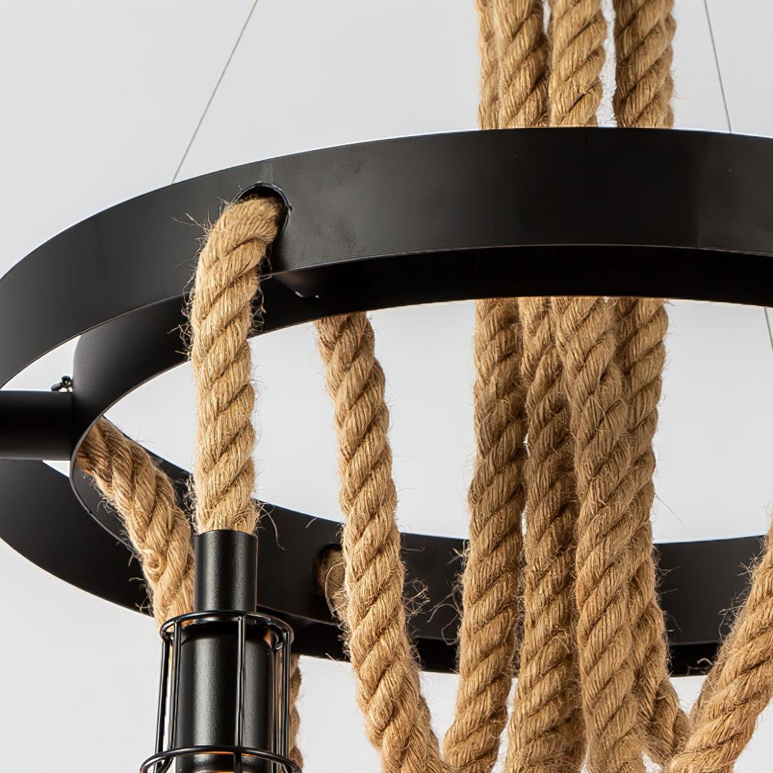 Lustra Chandelier en Corde de Chanvre Industriel - Neutralighting